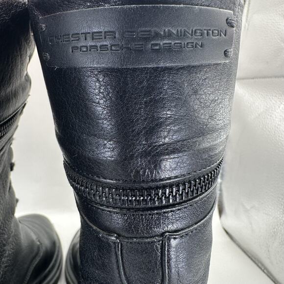 Porsche Design Chester Bennington Boots Mens Size 9/ EU 42 Black Leather Combat main image 14